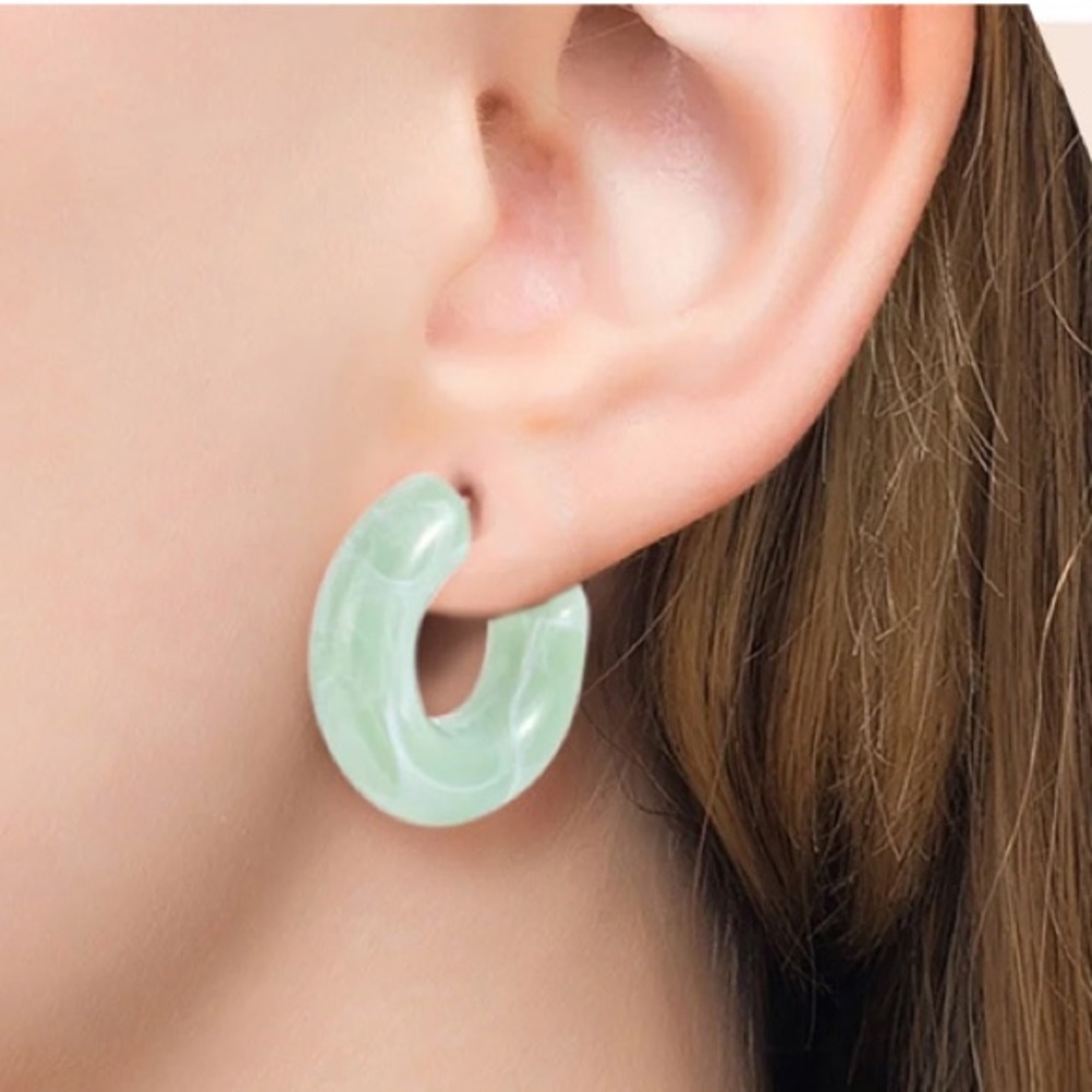 Colorful Resin Geometric Stud Earrings brand new